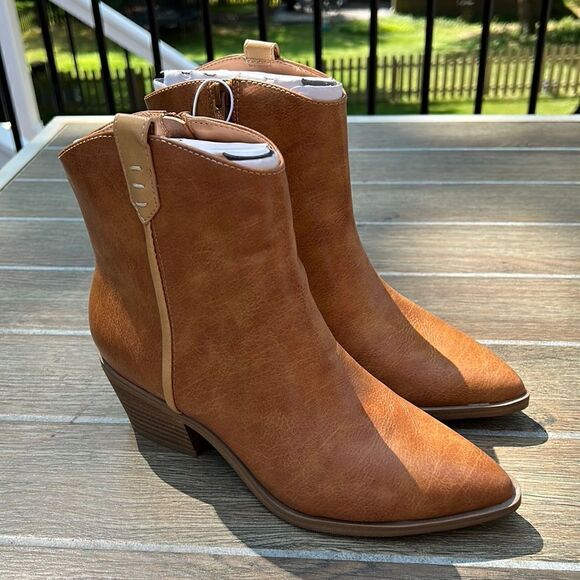 Universal Thread tan brown western cowgirl boots size 6.5 NEW - Picture 1 of 6
